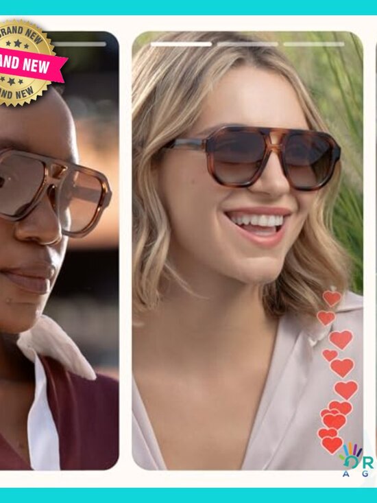 Trendy Polarized Square Aviator Sunglasses Retro Vintage Oversized Frame main image 4